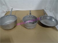 LOT, 7 PCS, FRY PANS AND SAUCE PANS *SEE