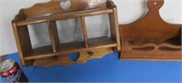 Pair of Small Wood Shelf Holders