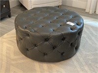 LEATHER ROLLING OTTOMAN