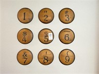 9PC WALL NUMBER DECOS