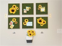 6 PCS SUNFLOWER WALL DECO