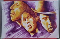 Tom Waits Portrait Signed Print by Shawn Langley