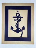 VTG Blue US Navy Sign