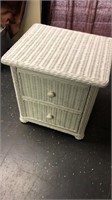 Small wicker table with 2 drawers