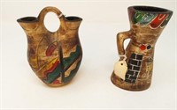 Fairway Pottery Wedding Vase & Handled Vase