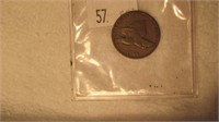 1857 Flying Eagle Penny -VG8
