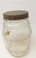 Vintage Foil Labeled Flour Jar, gallon