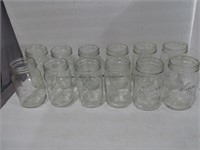 12 Wide Mouth Canning Jars