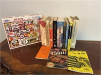 Lot of Books and a Puzzle as pictured