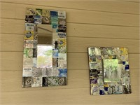 (2) Unique Mirrors Framed