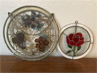 (2) Pieces of Stained Glass