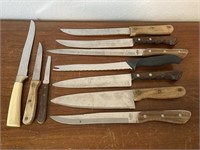 Lot of Kitchen Knives as pictured
