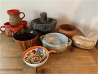Lot of Pottery, Stoneware, & Ceramics as pictured