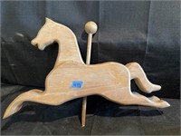 wooden horse decor