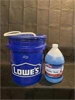 buckets and washer fluid