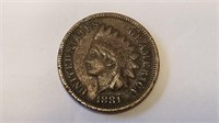 1881 Indian Head Cent Penny High Grade