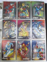 Binder of 1992 Marvel Super Hero Trading Cards