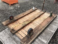 TWO WHEEL WOOD DECK COMMERCIAL CART