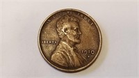1910 S Lincoln Cent Wheat Penny High Grade
