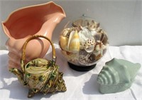 Lot of Seashell & Pottery Decorator Lot