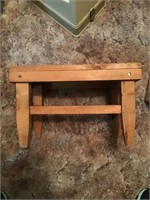 HANDMADE WOODEN FOOTSTOOL