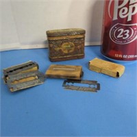 Antique Safety Razor Tin Contents