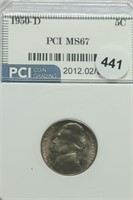1950-d Jefferson Nickel MS67