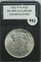 1922-p UNC Silver Peace Dollar