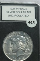 1924-p UNC Silver Peace Dollar