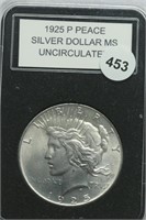 1925-p UNC Silver Peace Dollar