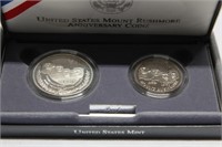1991 Proof  Mt. Rushmore Set Silver $1/Clad 1/2