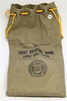 Old auth bank bag, 1st National Bank Eagle Lake,