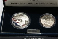 1991-95 Proof WWII Set Silver Dollar/Clad Half