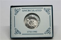 1982-d UNC George Washington Silver Half in OGP