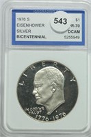 1976-s Proof Eisenhower Silver Dollar PF70 DCAM