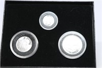 (3) .999 100th Anniversary Silver Rounds - see not