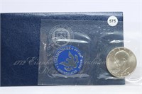 1972 UNC Ike Silver Dollar in GSA Blue Pack