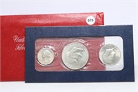 1976 UNC Bicentennial Silver 3-Coin Set