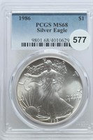 1986 Silver Eagle MS68