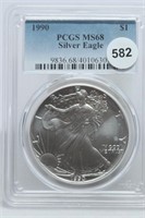 1990  Silver Eagle MS68