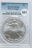 2001 Silver Eagle MS68
