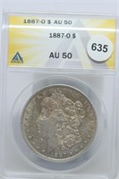 1887-o Morgan Dollar AU50