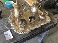 Ornate Silver Pleate Service Set (Heavy)