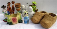 Lot of Asian/Oriental Wood & Ceramic Figurines