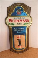 Foil Beer Wiedemann  Sign / Calendar 9.5" x 19"