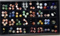 110 Machine Made Marbles Assortment of Colors