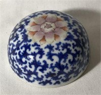 Antique Japanese Ginger Jar lid vibrant colors