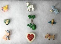 Early Plastic Brooches