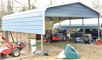 Metal Carport - Approx. 10 1/2ft. T in the Center