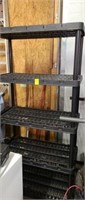 5 Shelf Shelving Unit, black Plastic